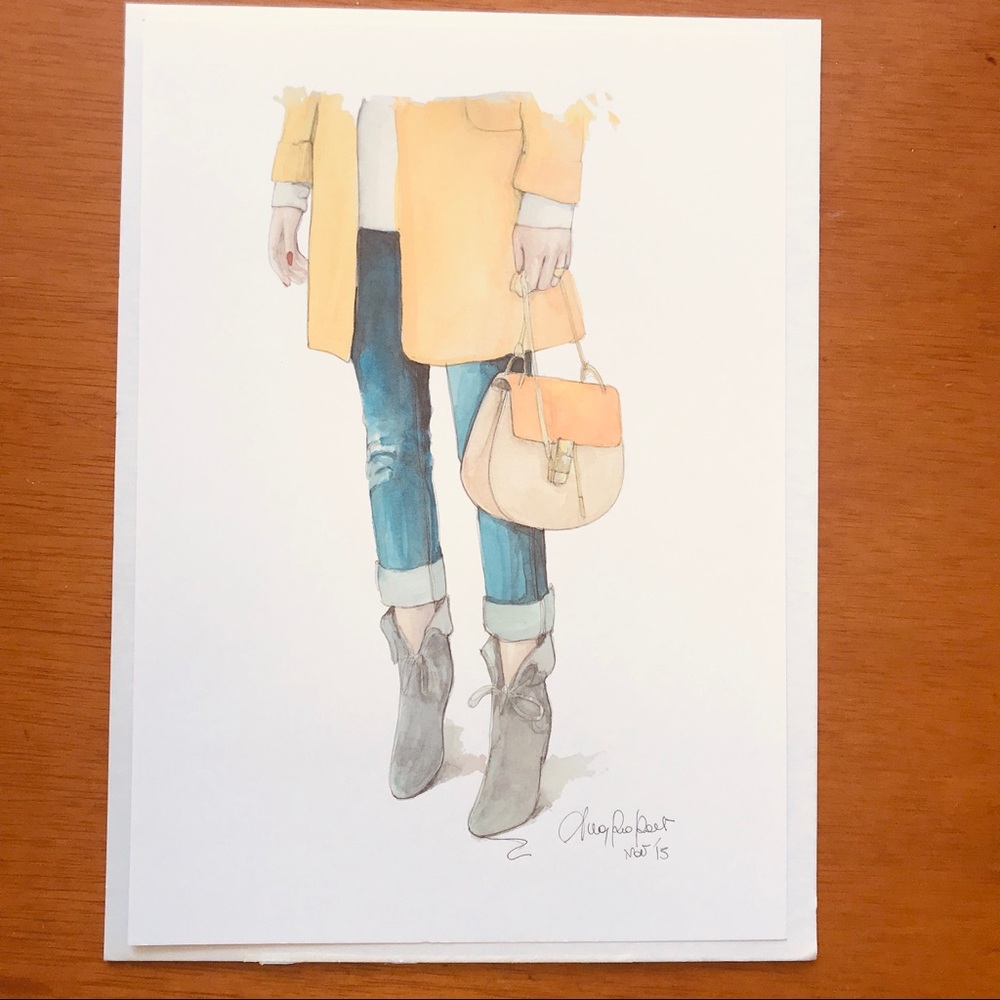 Watercolor + 3 illustrations
